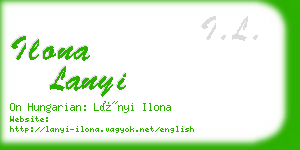 ilona lanyi business card